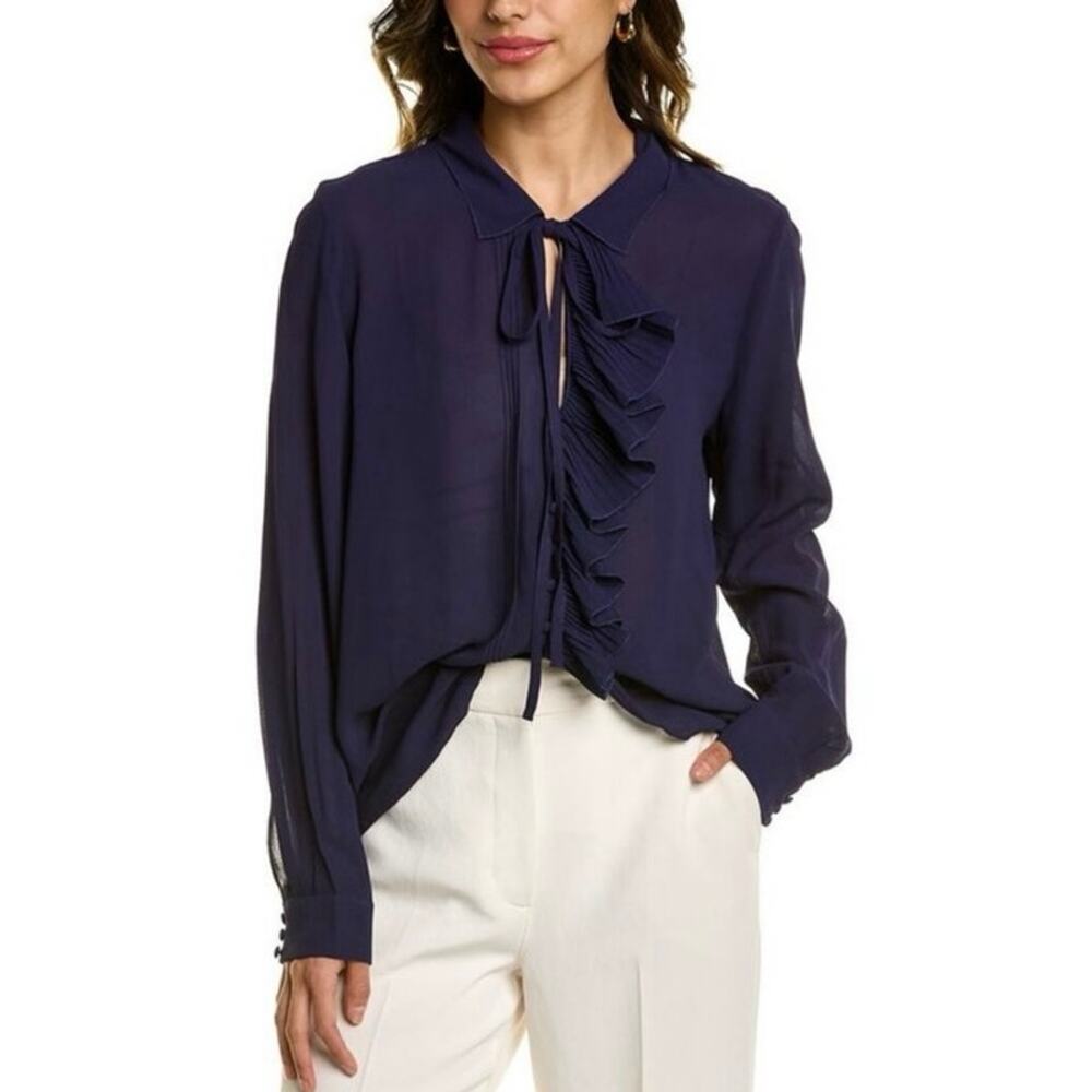 NWOT Women’s Ted Baker London Thelmah Blouse in Blue SZ 6 / US 14